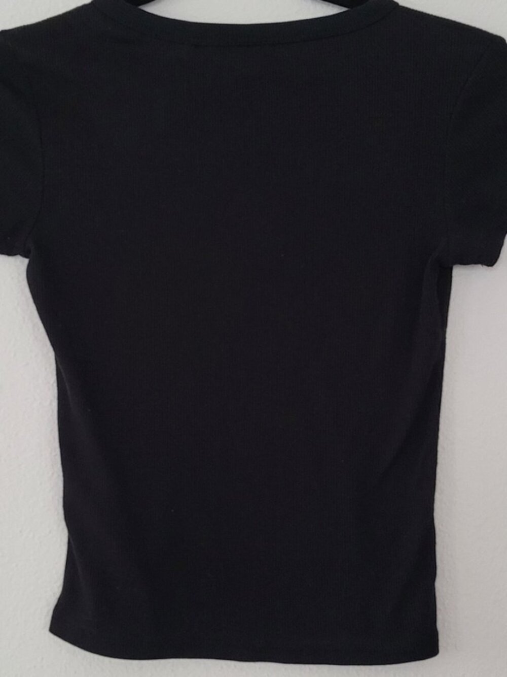 Black Baby Doll ribbed Tee - Picture 2 of 2
